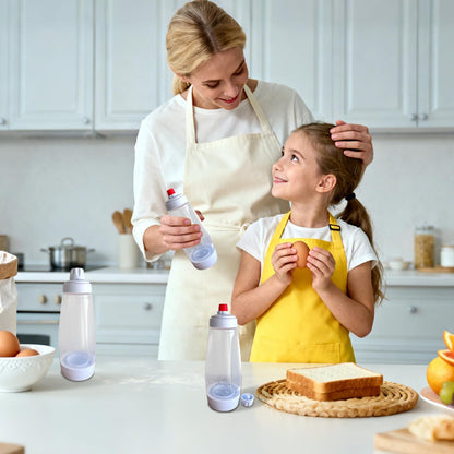 2 Packs of Pancake Batter Dispenser,1000ml Squeeze Pancake Dispenser