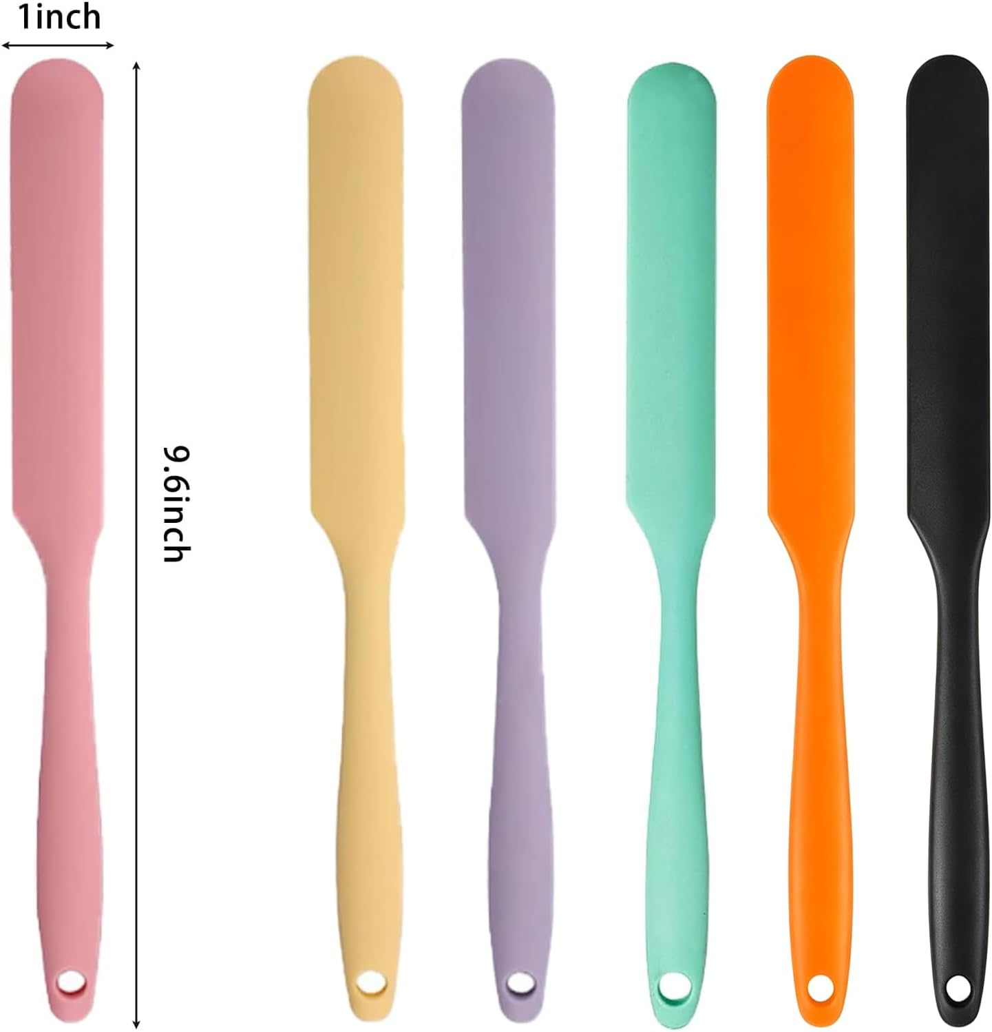3Pcs Silicone Jar Spatula Long Handle Kitchen Spatulas for Mixing, Scraping, and Spreading,Ideal for Jars, Baking, Cake Icing, Cream, Butter, and Batter Kitchen Tool (Purple, Pink, Green)