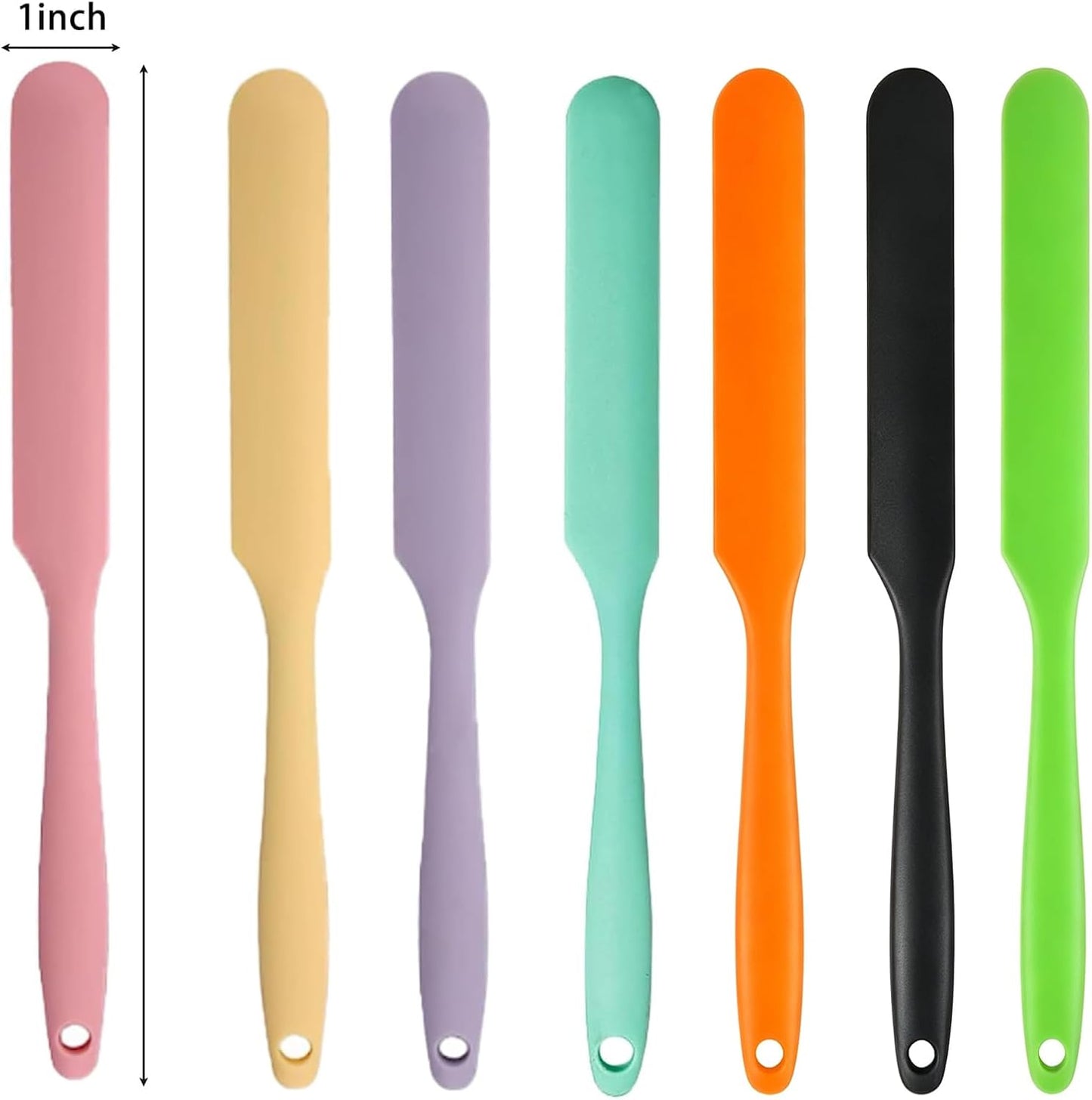 3Pcs Silicone Jar Spatula Long Handle Kitchen Spatulas for Mixing, Scraping, and Spreading,Ideal for Jars, Baking, Cake Icing, Cream, Butter, and Batter Kitchen Tool (Purple, Pink, Green)