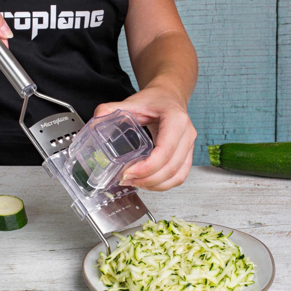 Professional Series Kitchen Grater new Extra Coarse for Potato, Zucchini, Carrot, Apple, Cabbage and Cheese with Stainless Steel Blades - Made in USA