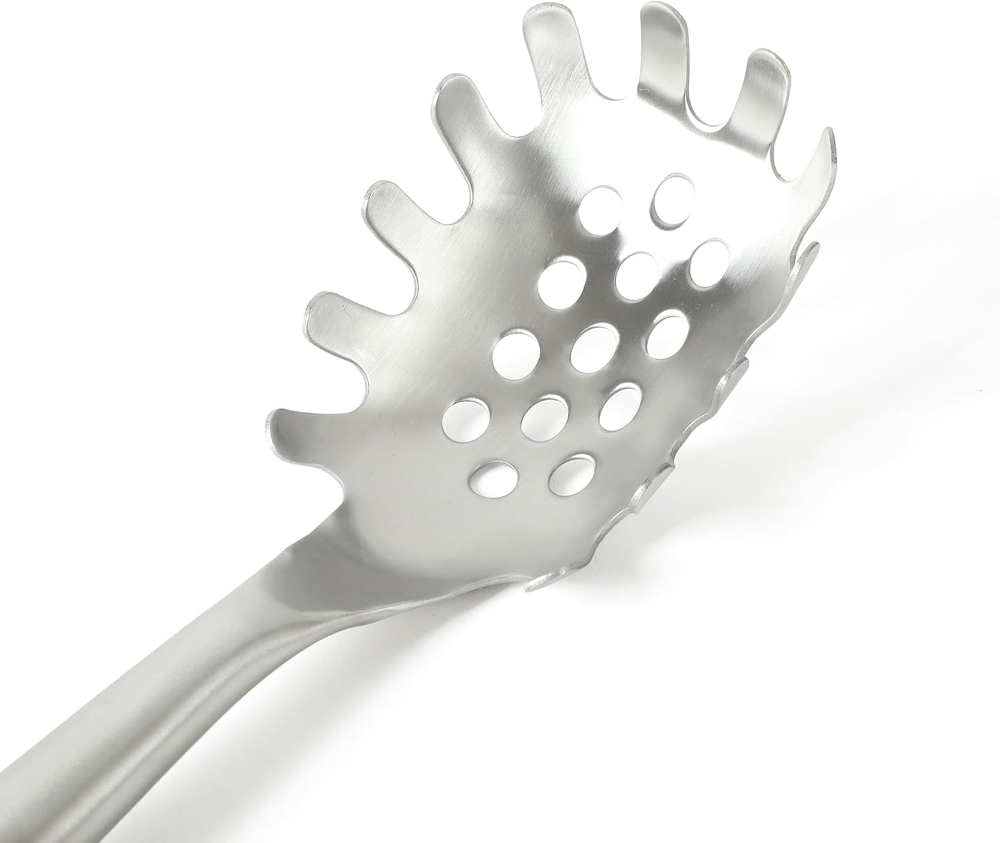 Prime Pasta Server, Stainless Steel Pasta Serving Spoon for Spaghetti, Noodles & Pasta, Heavy-Gauge Heat-Resistant Utensil with Weighted Handle