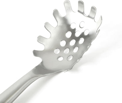 Prime Pasta Server, Stainless Steel Pasta Serving Spoon for Spaghetti, Noodles & Pasta, Heavy-Gauge Heat-Resistant Utensil with Weighted Handle