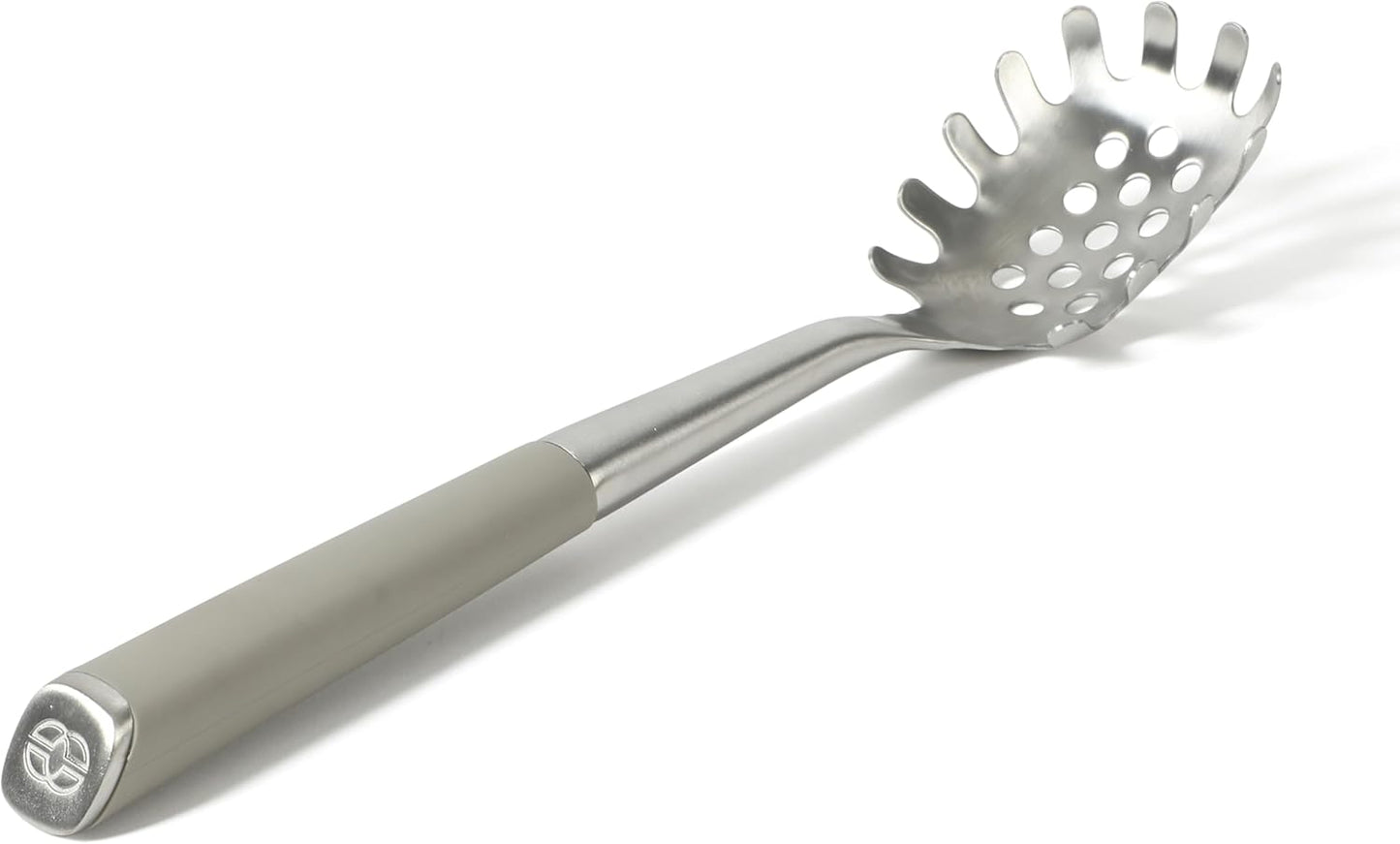 Prime Pasta Server, Stainless Steel Pasta Serving Spoon for Spaghetti, Noodles & Pasta, Heavy-Gauge Heat-Resistant Utensil with Weighted Handle