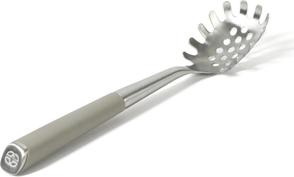 Prime Pasta Server, Stainless Steel Pasta Serving Spoon for Spaghetti, Noodles & Pasta, Heavy-Gauge Heat-Resistant Utensil with Weighted Handle