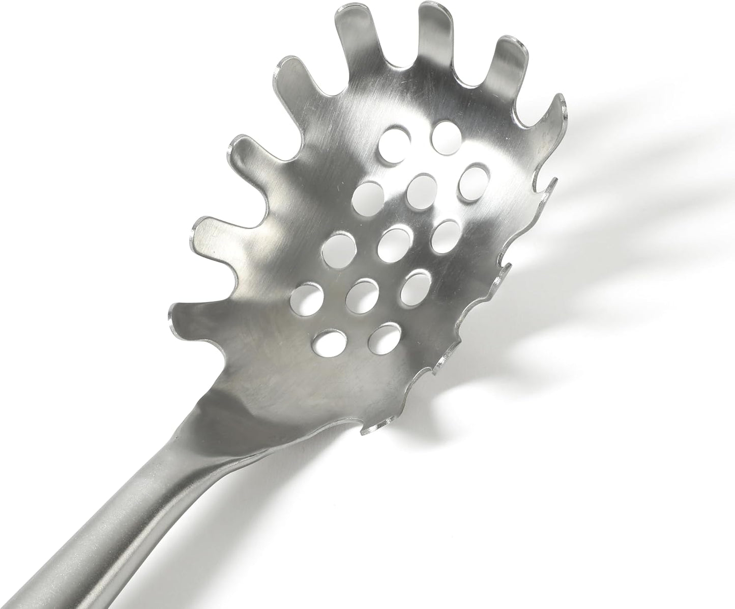 Prime Pasta Server, Stainless Steel Pasta Serving Spoon for Spaghetti, Noodles & Pasta, Heavy-Gauge Heat-Resistant Utensil with Weighted Handle