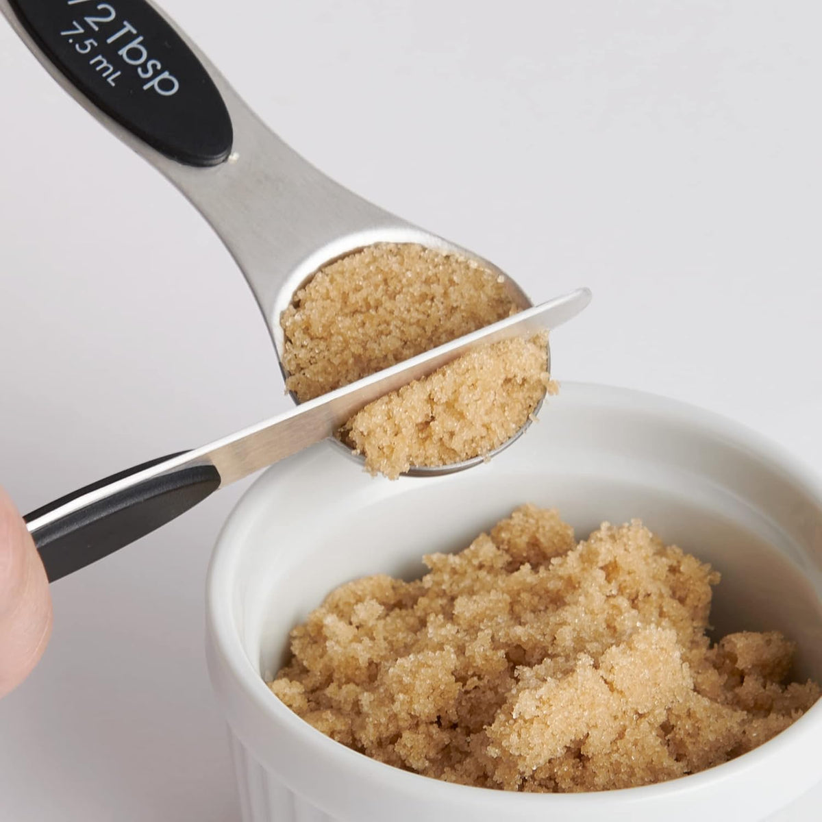 Dual-Sided Magnetic Measuring Spoons and Leveler, Heavyweight Stainless Steel, 8-Piece Set