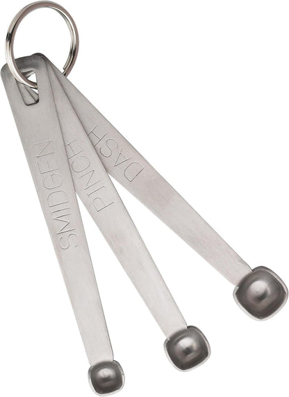 Dual-Sided Magnetic Measuring Spoons and Leveler, Heavyweight Stainless Steel, 8-Piece Set