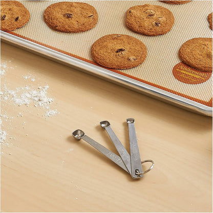 Dual-Sided Magnetic Measuring Spoons and Leveler, Heavyweight Stainless Steel, 8-Piece Set