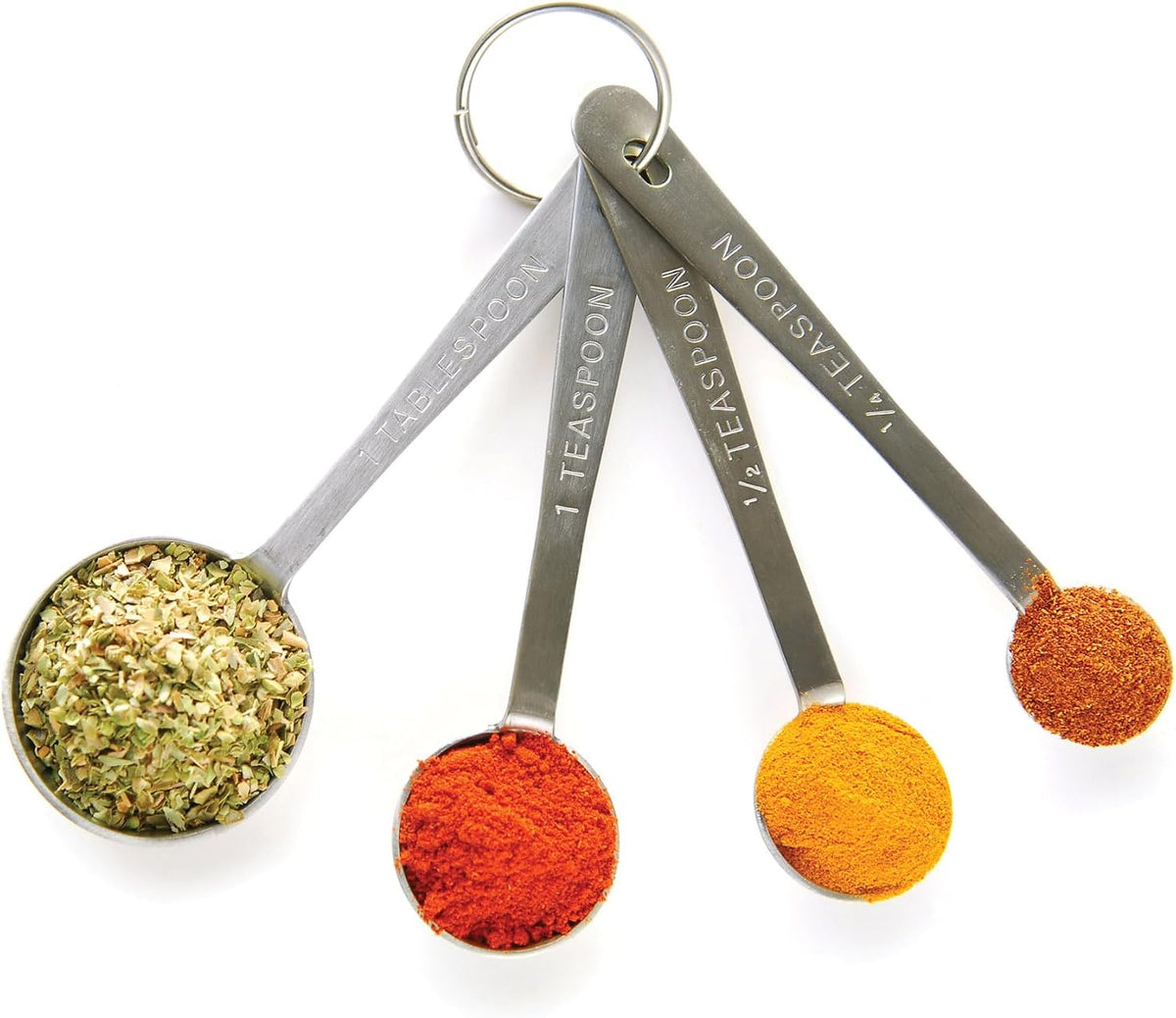 Dual-Sided Magnetic Measuring Spoons and Leveler, Heavyweight Stainless Steel, 8-Piece Set