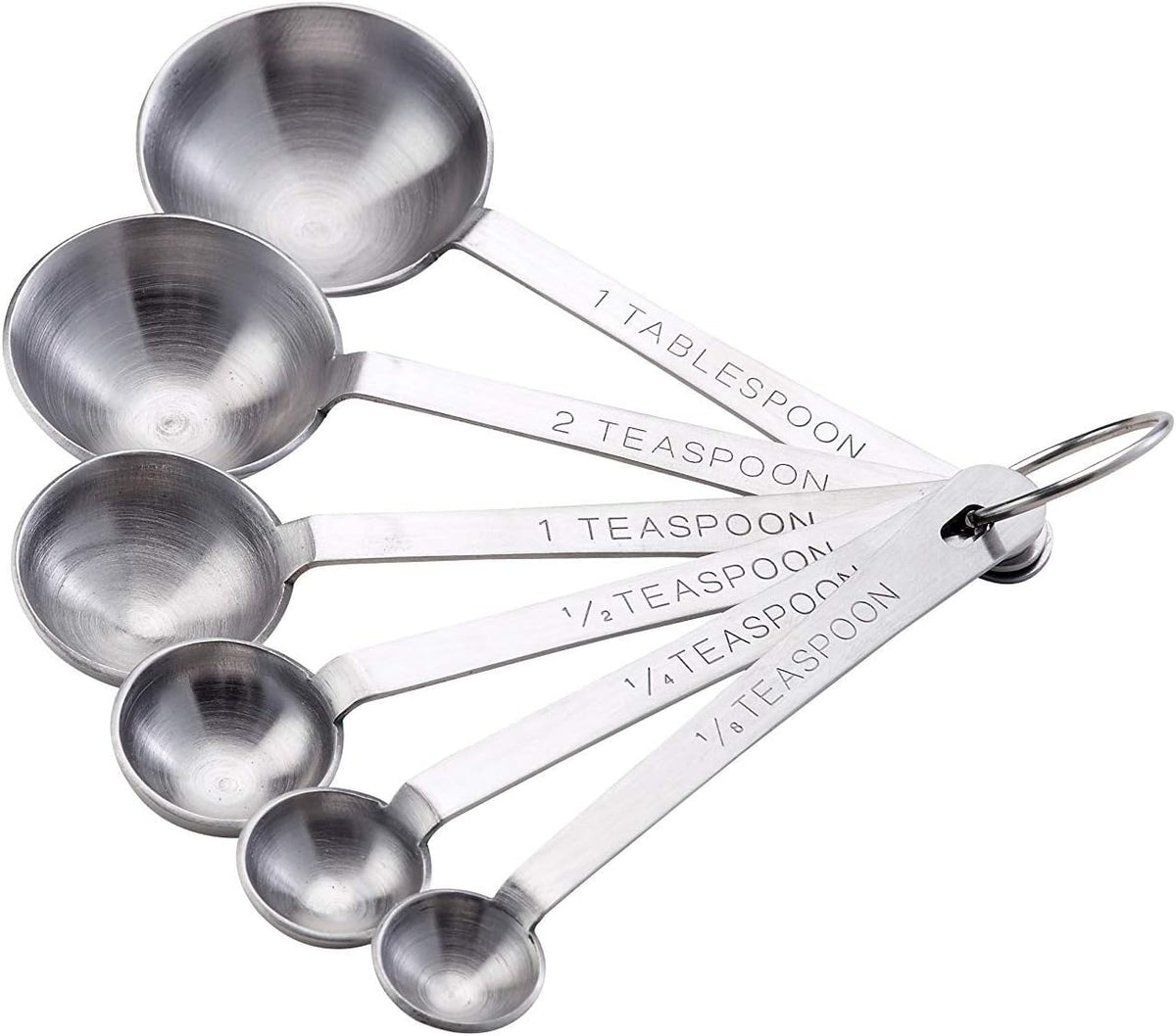 Dual-Sided Magnetic Measuring Spoons and Leveler, Heavyweight Stainless Steel, 8-Piece Set
