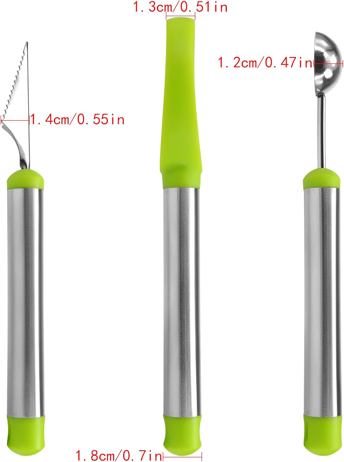 Cantaloupe cutter,watermelon baller,Set 3-in-1 Set for Home, Use for Hami melon、Fruit Cutting and Fruit Sacking Supplies Watermelon Digging Ball shaped triangular V-shaped watermelon tool
