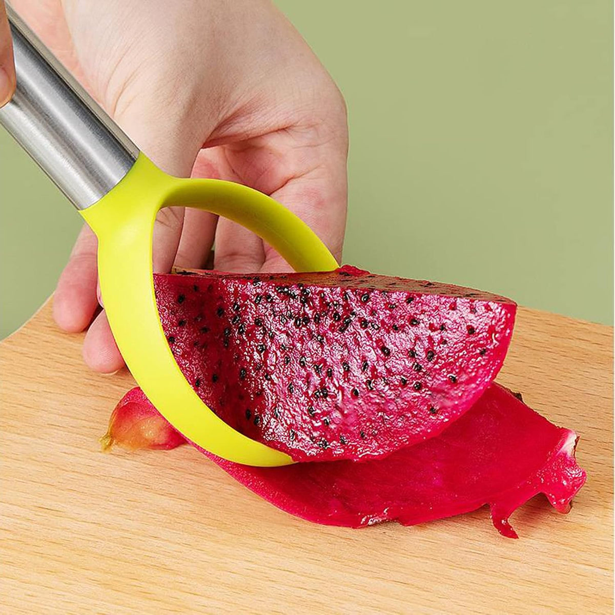 Cantaloupe cutter,watermelon baller,Set 3-in-1 Set for Home, Use for Hami melon、Fruit Cutting and Fruit Sacking Supplies Watermelon Digging Ball shaped triangular V-shaped watermelon tool