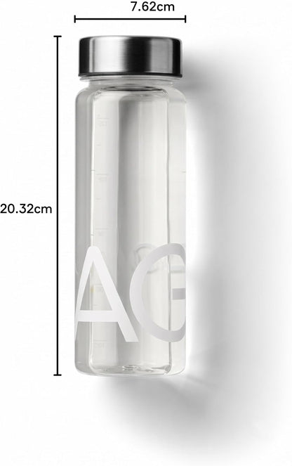 Shaker Bottle 16oz | BPA Free with Stainless Steel Lid | Travel-Ready | Leak-resistant design with wide-mouth opening for easy mixing, cleaning and everyday convenience
