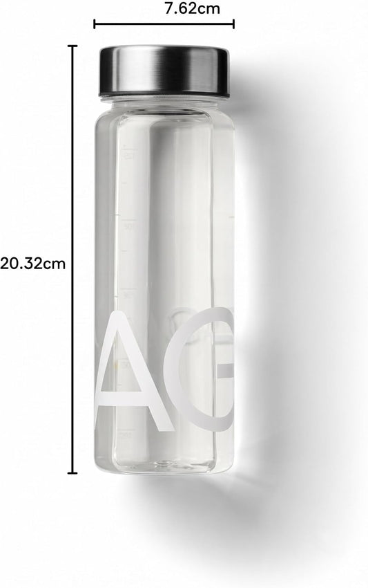 Shaker Bottle 16oz | BPA Free with Stainless Steel Lid | Travel-Ready | Leak-resistant design with wide-mouth opening for easy mixing, cleaning and everyday convenience