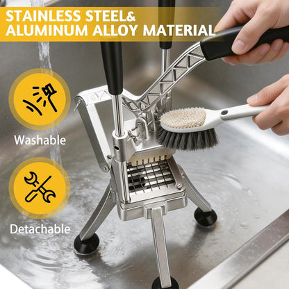 Vegetable Chopper, Potato Slicer w/ 4 Replacement Blades | fruit chopper, french fry cutter, Potato Dicer & Fruit Slicer for Restaurants & Home Kitchen