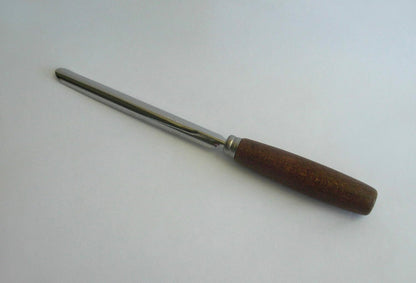 5.7" Zucchini/Cucumber Corer Inox Stainless Steel 14.5cm Eggplant Corer, Wooden Handle, Brown