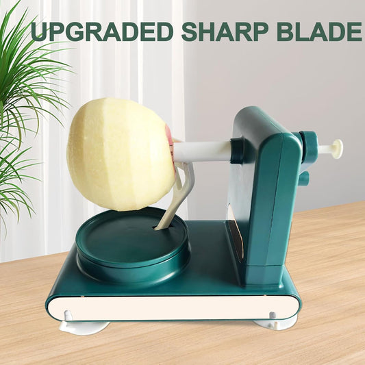 Apple Peeler, Slicer, and Corer Set – 8 Wedges Apple Slicer Corer，Stainless Steel Blades，Effortless Peeling for All Apples & pears (green)