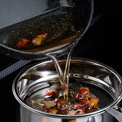 Bacon Grease Container with Strainer 42 oz for Kitchen Saver with Tray