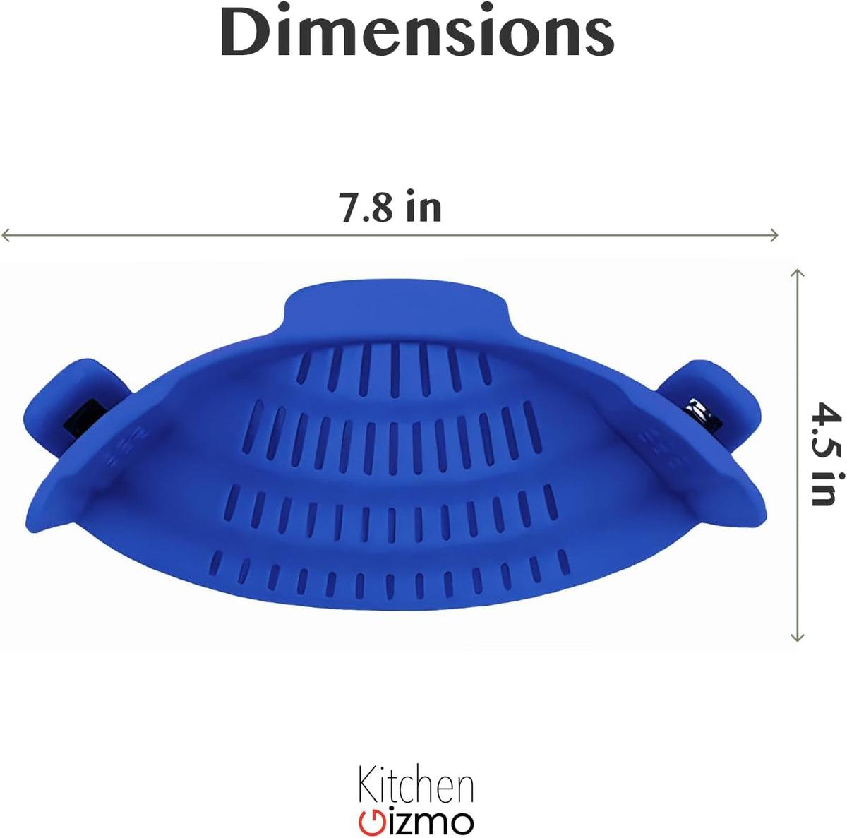 Snap N' Strain - Silicone Pasta Strainer Clip-On for Pots and Pans - Heat Resistant Colander for Vegetables and Noodles - Kitchen Gadgets for Cooking - Space-Saving Design - Gray