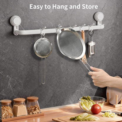 Fine Mesh Sieve Strainer Set, Stainless Steel, 6.3 and 3.94 Inch, with Grip Handles for Kitchen, Food Sifting, Noodles, Rice