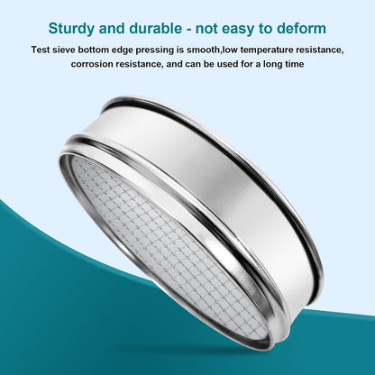 304 Stainless Steel Lab Sieve Screen Mesh, 100 Mesh (0.15mm) Aperture Test Sieve, 12Inch(30cm) Diameter Economy Standard Analysis Sample Test Sieves for Industrial Laboratory Homes - Colors B