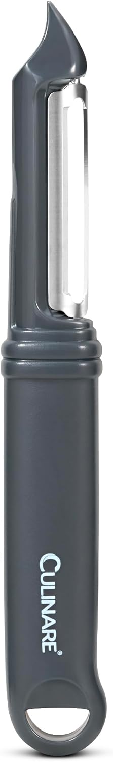 Swivel Peeler, Grey, Plastic/Stainless Steel, Manual Potato/Vegetable/Fruit Peeler, Moves Over Contours for Fast Peeling, Dishwasher Safe