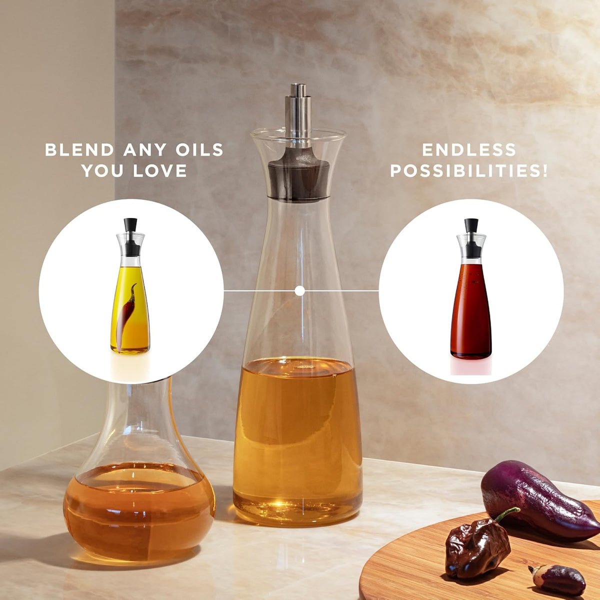 Oil and Vinegar Carafe 0.5 qt / 17 fl. ounces