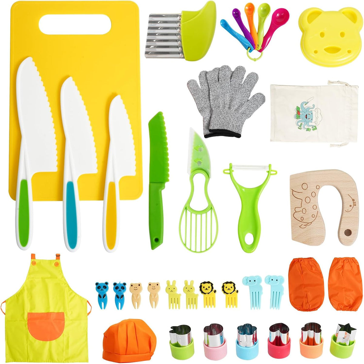 Kids Knife Set, Montessori Kitchen Tools, BPA