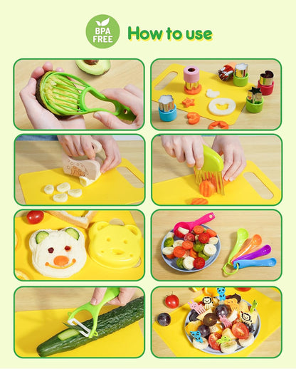 Kids Knife Set, Montessori Kitchen Tools, BPA