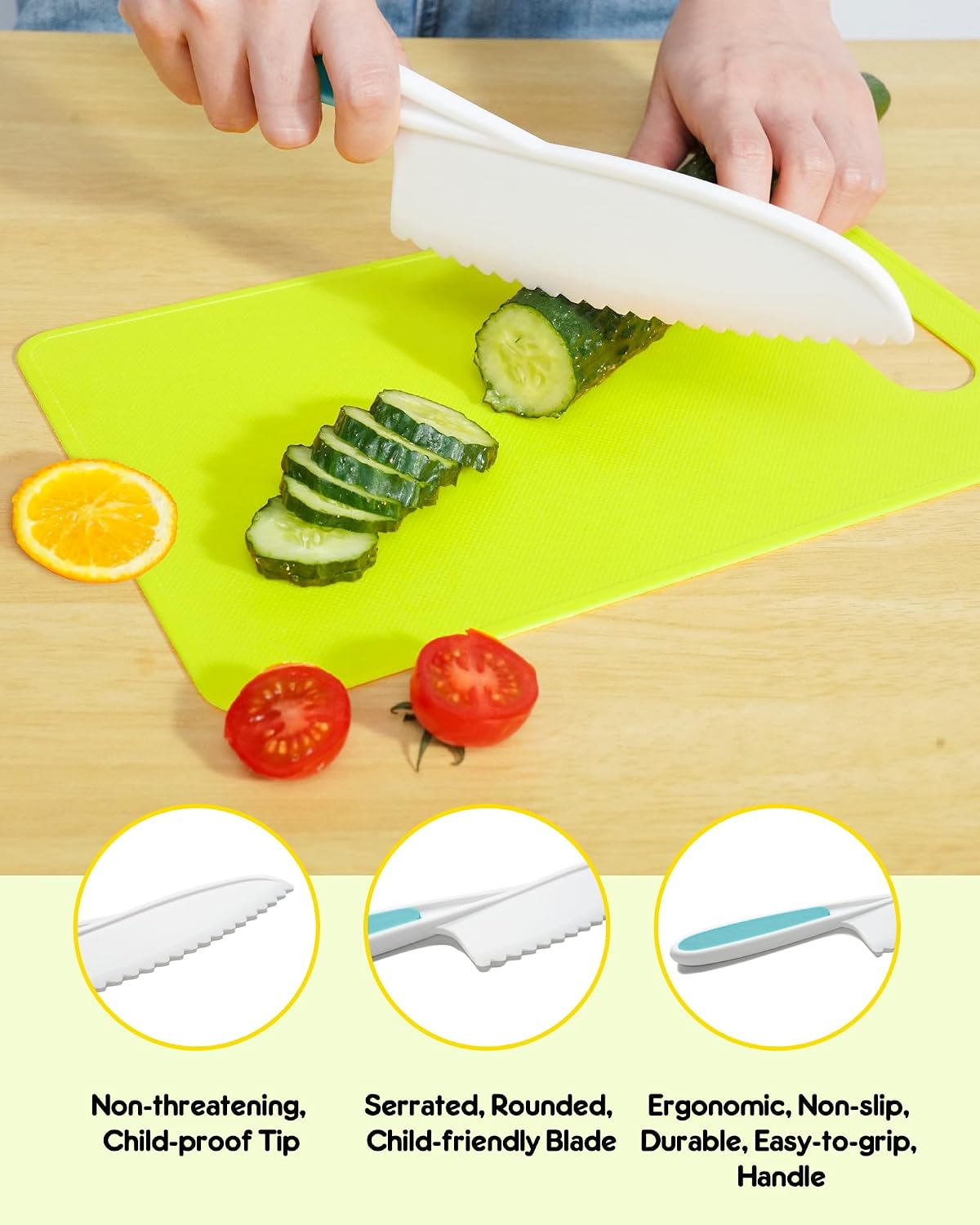 Kids Knife Set, Montessori Kitchen Tools, BPA