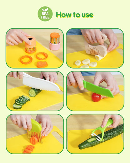 Kids Knife Set, Montessori Kitchen Tools, BPA