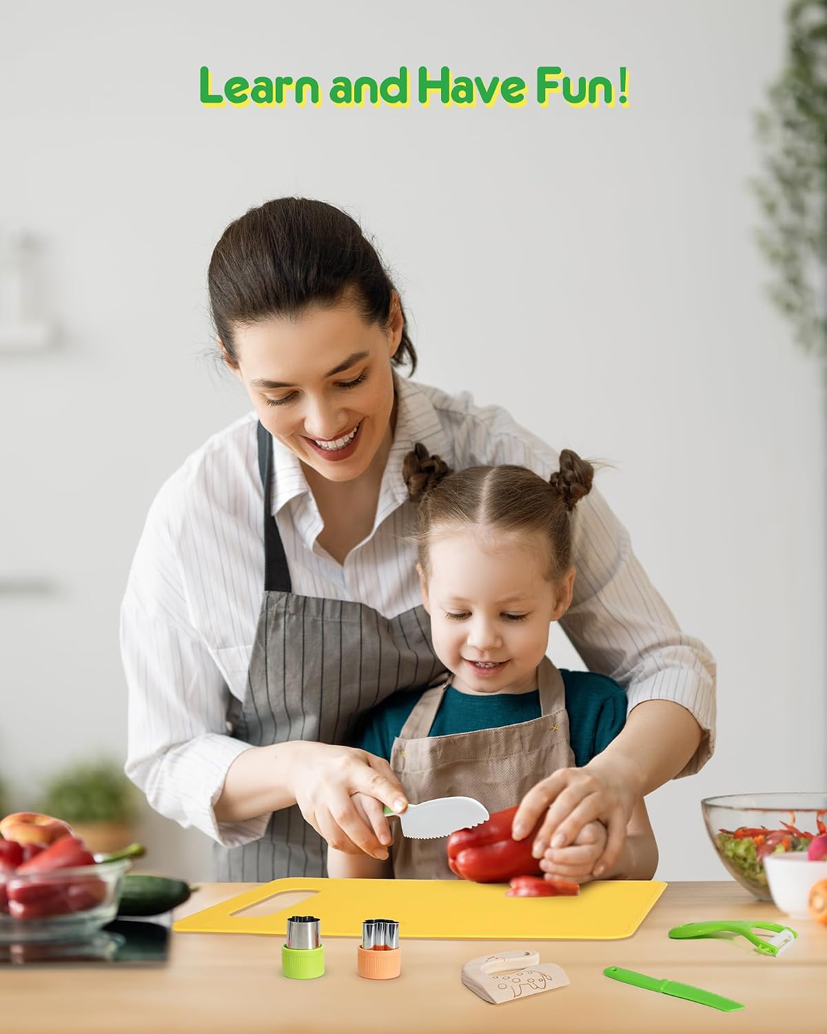 Kids Knife Set, Montessori Kitchen Tools, BPA
