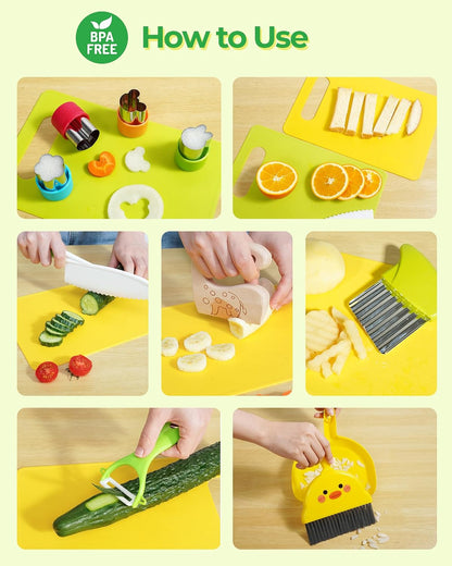 Kids Knife Set, Montessori Kitchen Tools, BPA