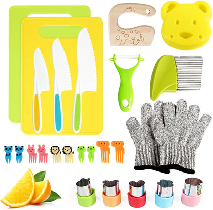 Kids Knife Set, Montessori Kitchen Tools, BPA