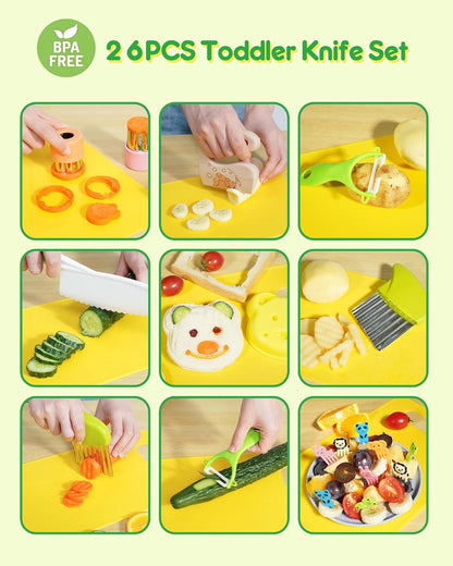 Kids Knife Set, Montessori Kitchen Tools, BPA