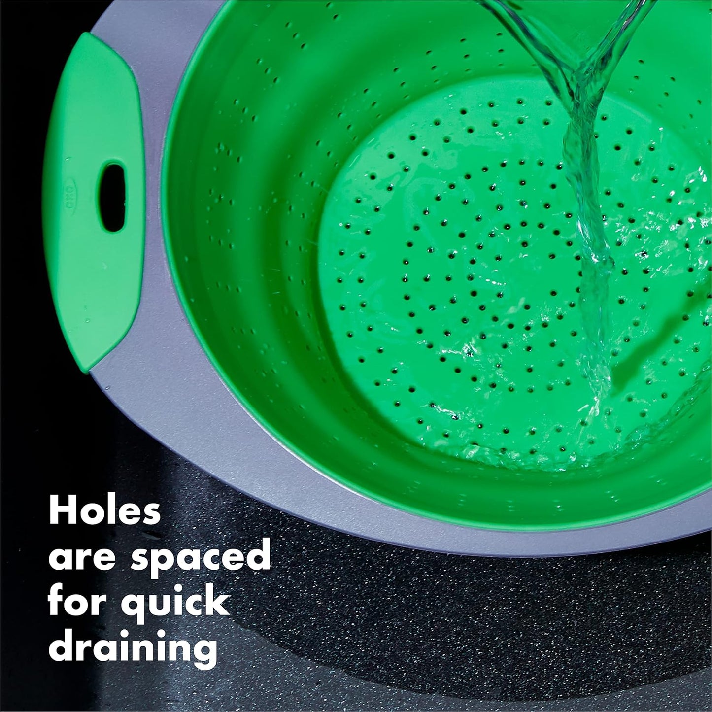 Collapsible Colander, 3.5 quart, Green