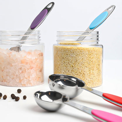 Magnetic Measuring Spoons Set Stainless Steel Measuring Spoons,Tablespoon Measuring Spoon for Dry and Liquid Ingredients (5, Colorful)