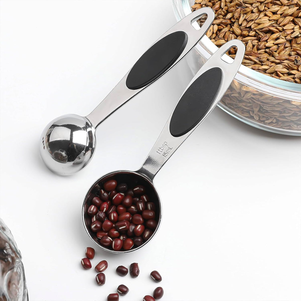 Magnetic Measuring Spoons Set Stainless Steel Measuring Spoons,Tablespoon Measuring Spoon for Dry and Liquid Ingredients (5, Colorful)