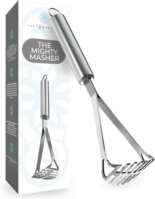 Mighty Masher, Baby Food Masher for Starting Solids Essentials, Baby-Led Weaning Mini Avocado and Potato Masher, Stainless Steel Potato Smasher Tool