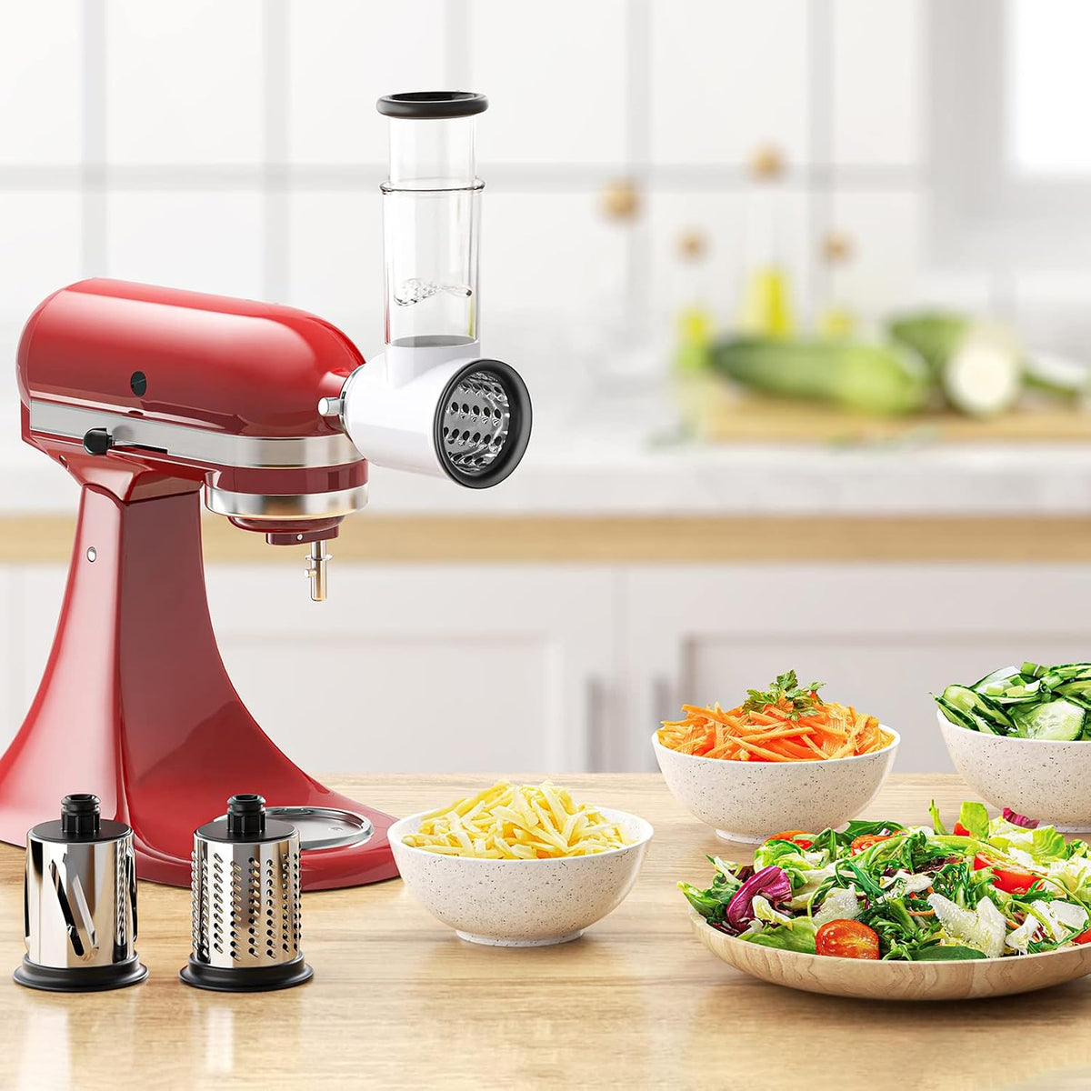 Slicer Shredder Attachment for KitchenAid Stand Mixers,Food Processor