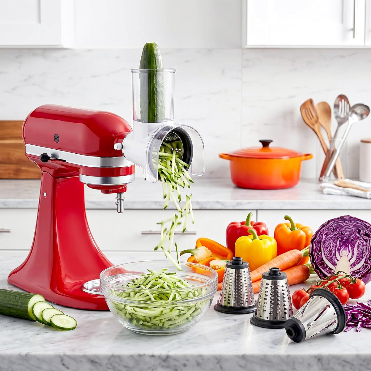 Slicer Shredder Attachment for KitchenAid Stand Mixers,Food Processor