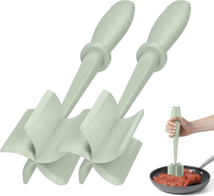Meat Chopper Hamburger Grinder, Kitchen Smasher for Ground Beef | Heat Resistant, 5 Nylon Blade, Burger Grinder Potato Mix Tool, Meat & Poultry Tenderizers, Dishwasher Safe, Black