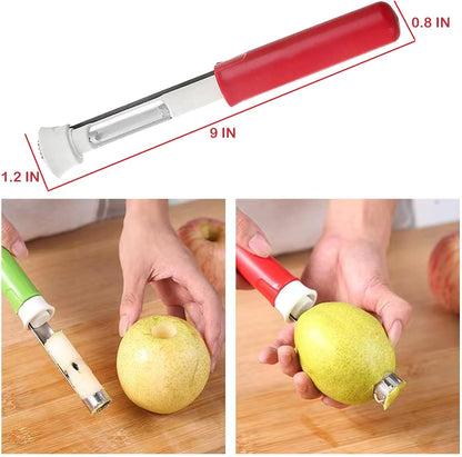 Premium Fruit Corer Set - Effortless Core Removal for Apples, Pears, and Pineapples - Upgraded Stainless 2 In 1 Corers, Pineapple Corer and Slicer Tool,Easy to Use and Clean