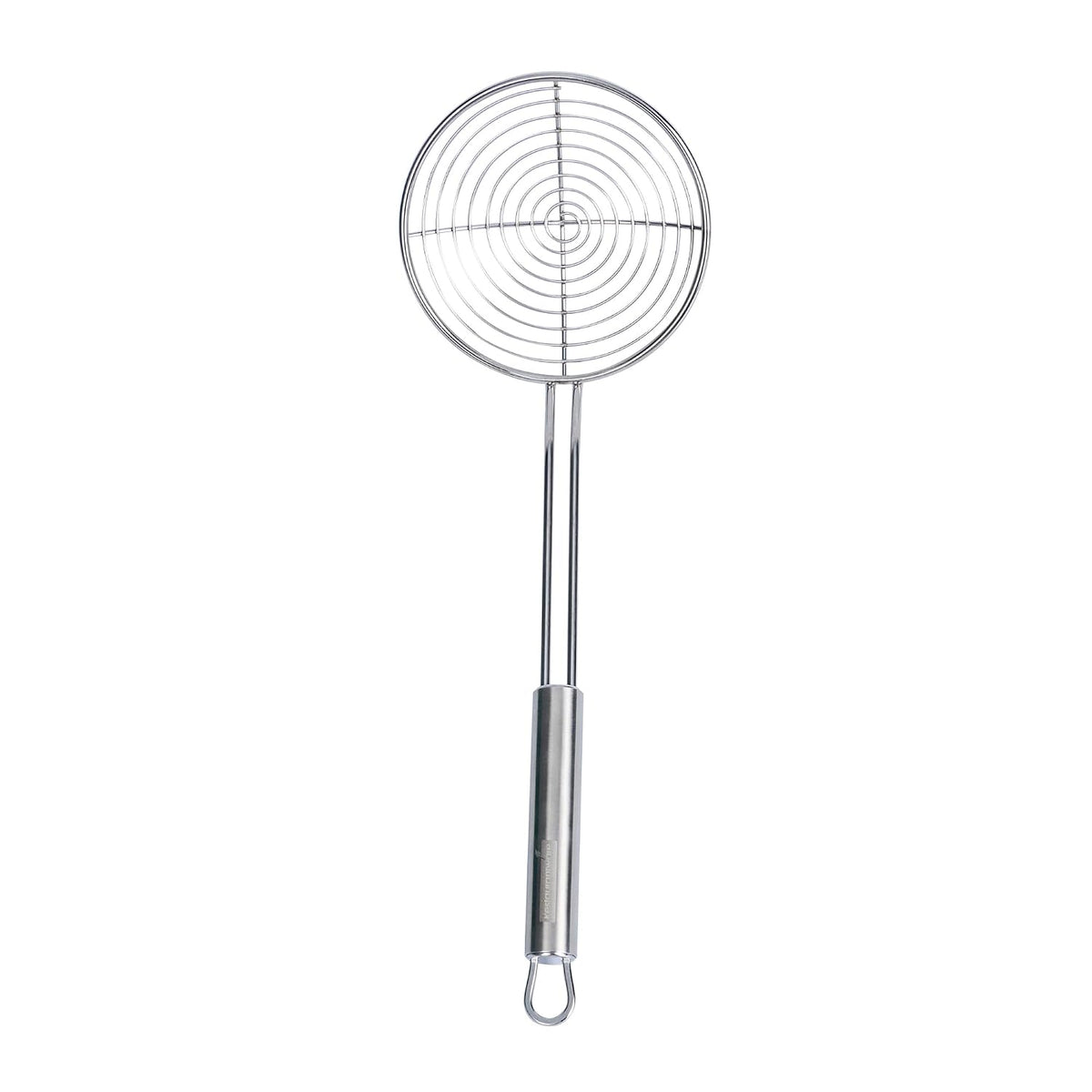 Stainless Steel Spider Skimmer - German Standard Wire Skimmer with Ergonomic Handle, Dishwasher Safe - Wire Strainer Pasta Spoon for Cooking & Frying