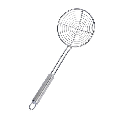 Stainless Steel Spider Skimmer - German Standard Wire Skimmer with Ergonomic Handle, Dishwasher Safe - Wire Strainer Pasta Spoon for Cooking & Frying