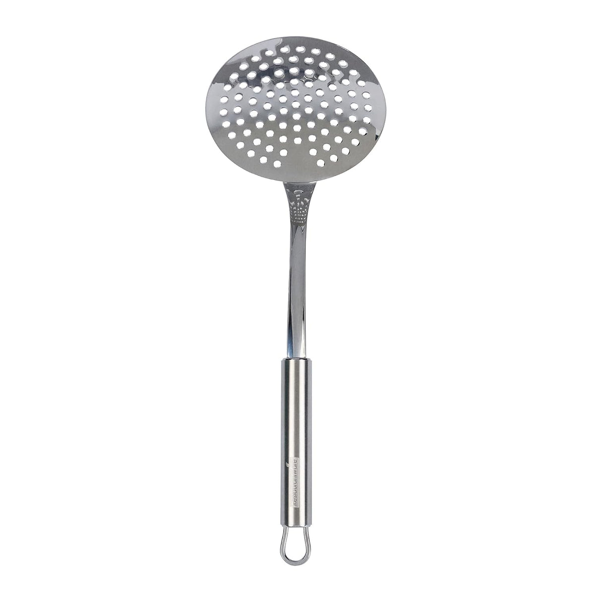 Stainless Steel Spider Skimmer - German Standard Wire Skimmer with Ergonomic Handle, Dishwasher Safe - Wire Strainer Pasta Spoon for Cooking & Frying