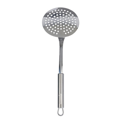 Stainless Steel Spider Skimmer - German Standard Wire Skimmer with Ergonomic Handle, Dishwasher Safe - Wire Strainer Pasta Spoon for Cooking & Frying