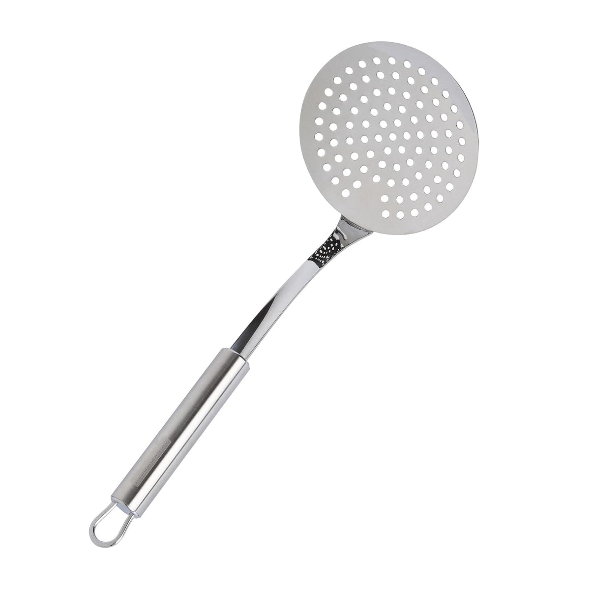 Stainless Steel Spider Skimmer - German Standard Wire Skimmer with Ergonomic Handle, Dishwasher Safe - Wire Strainer Pasta Spoon for Cooking & Frying