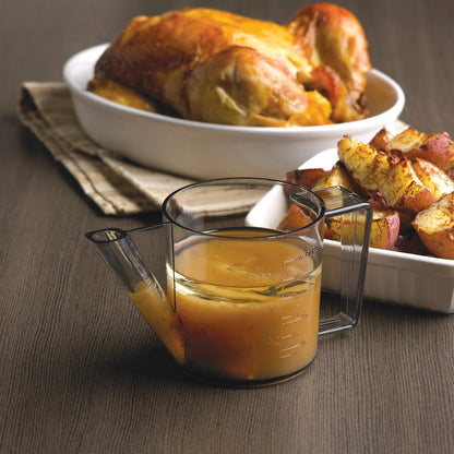 Fox Run Gravy/Fat Poultry, Separator, 1.5-Cup | Thanksgiving & Holiday Cooking Essential | Gravy Making Tool | Gravy & Fat Measuring Separator Cup | 1.5 Cup Capacity & Spout