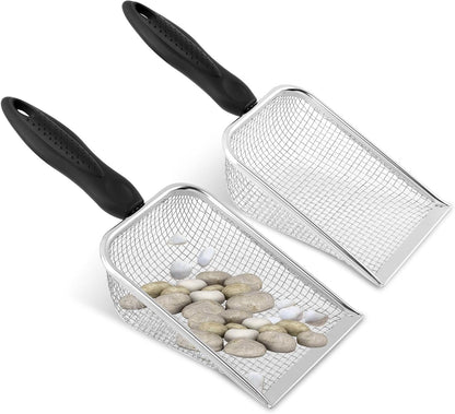 2‑Pack Gardening Soil Sifter, 3.8mm & 5.0mm Mesh Sand Sifter with Handle